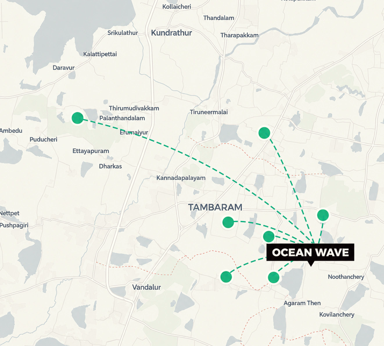 Colleges near Ocean Wave residential plots in Madambakkam
